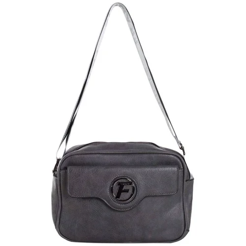 Fashionhunters Dark gray women's eco-leather messenger bag