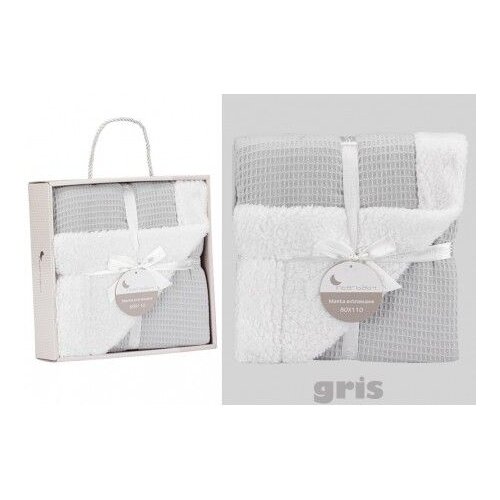 Interbaby Dvostrana Dekica 110x80 Honeycomb Grey Slike