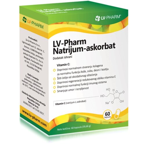LV-PHARM natrijum-askorbat vitamin c 60 kapsula Slike