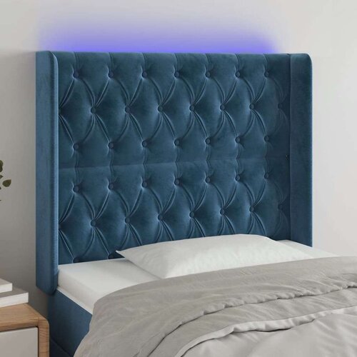  Uzglavlje tamnoplavo 93x16x118/128 cm bar&scaron;unasto Cijene