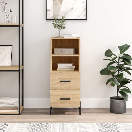 The Living Store Komoda sonoma hrast 34,5x34x90 cm inženirski les - Komoda, (21663365) Slike