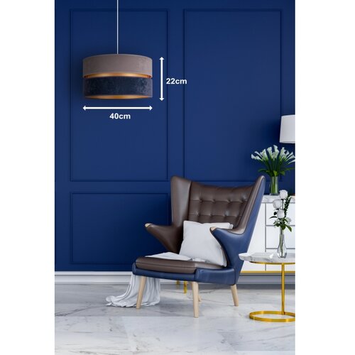  Duolla - Viseći luster na sajli DUO 1xE27/15W/230V &amp;Oslash; 40 cm plava Slike