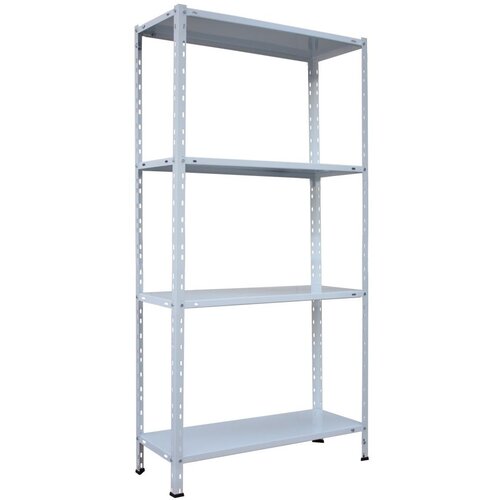  Metalni regal 150x75x30 cm, UKUPNA NOSIVOST 160 kg, 4 POLICE, BIJELA BOJA Slike