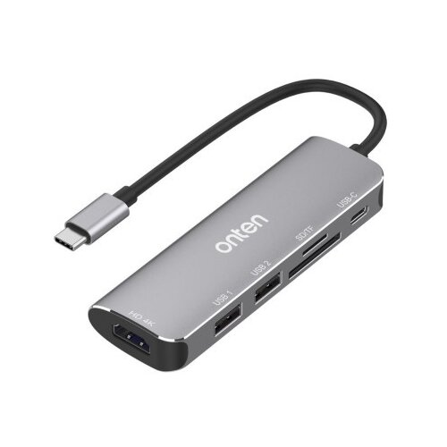  Hub usb type-c dock stanica sa hdmi 4k + sd/tf 3.0 + 2x usb 3.0 + usb type-c pd 3.0 65w 20cm (otn-95116) onten ( HUB108 ) Cene