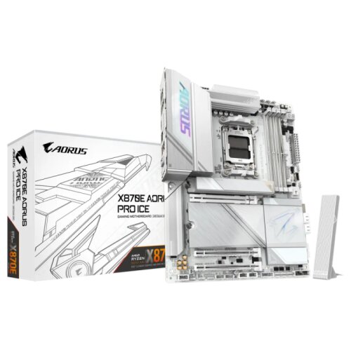 Gigabyte X870E AORUS PRO ICE, DDR5, SATA3, USB4, DP, 2.5GbE, WiFi 7, AM5 ATX Cene