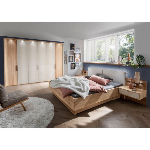 Venda POSTELJNA GARNITURA 180 cm x 200 cm , les, tekstil, leseni material barve &amp;scaron;ampanjca, hrast bianco Slike