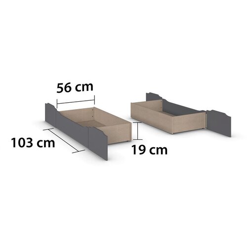 Rauch M&amp;ouml;bel POSTELJA S PREDALOM 180 cm x 200 cm , siva Slike