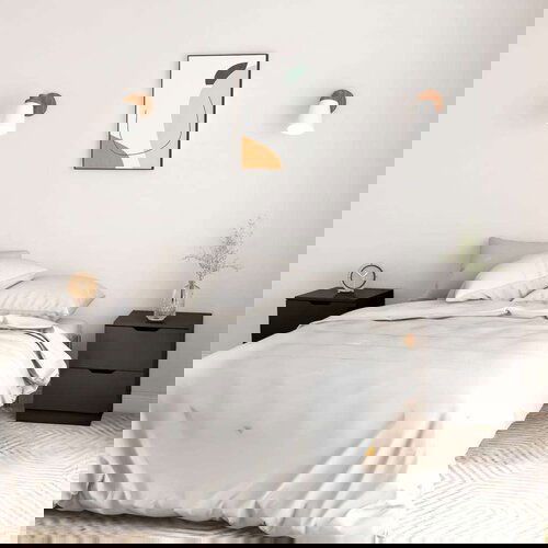  Noćni ormarići 2 kom crni 40 x 40 x 50 cm od iverice Slike