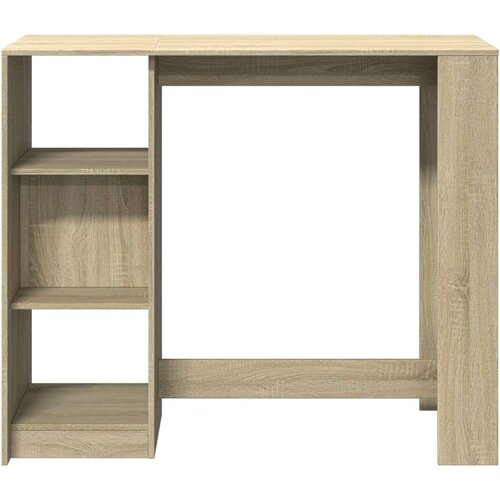 VidaXL Barski stol s policom boja hrasta 124x46x103,5 cm drveni Slike
