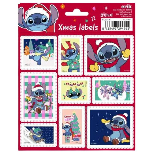 Grupo Erik Editores S. L. DISNEY STITCH BOŽIČNE ETIKETE, (20855014) Slike