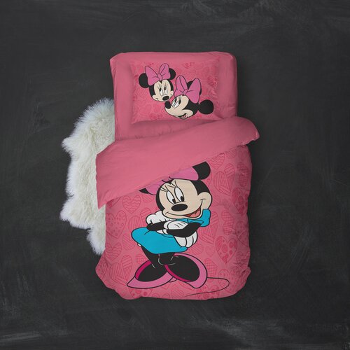 MEY HOME posteljina Minnie Mouse 3D 160x220cm roze Cene
