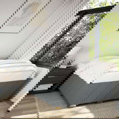 vidaXL Posteljni okvir temno siv 120x190 cm tkanina Cene