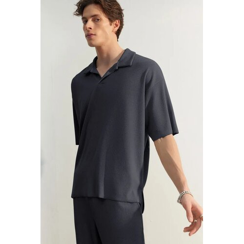 Trendyol Muška majica TMNSS23PO00020, Tamnosiva Cene