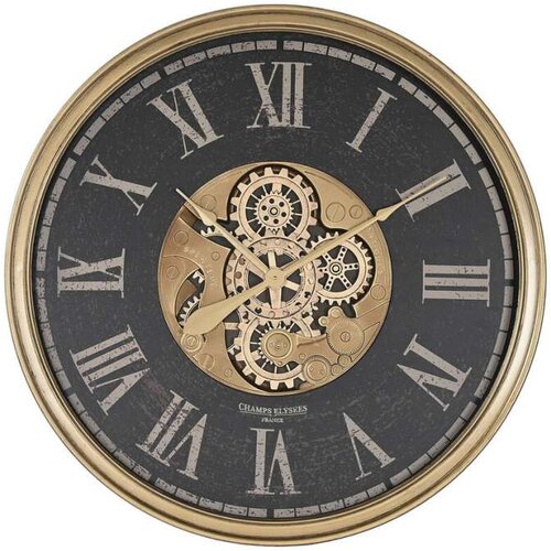  Zidni sat Home ESPRIT Crna zlatan Kristal Željezo 80 x 9 5 x 80 cm Cijene