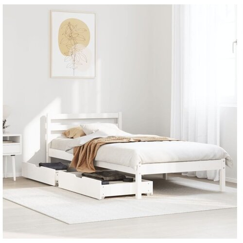 vidaXL Okvir kreveta bez madraca bijeli 100x200 cm konstruirano drvo Cijene