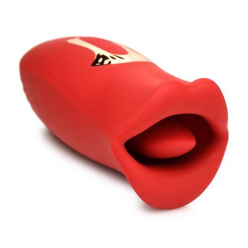 Lickgasm Kiss + Vibrating Kiss Stimulator - Red Cene