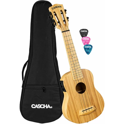 Cascha HH 2312E Soprano ukulele Bambus