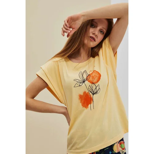 Moodo WOMEN'S T-SHIRT L-TS-4077 VANILLA Moodo WOMEN'S T-SHIRT L-TS-4077 VANILLA