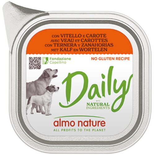 Almo Nature Daily - teletina in korenje - 100 g 100 g Cene