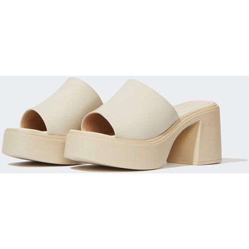 Defacto Women Thick Sole Faux Leather Slippers Slike