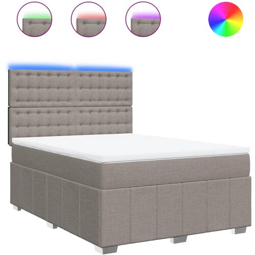 Maison Chic Box spring postelja - Vzmetna postelja z vzmetnico taupe 140x200 cm blago SL10921, (21885764) Cene