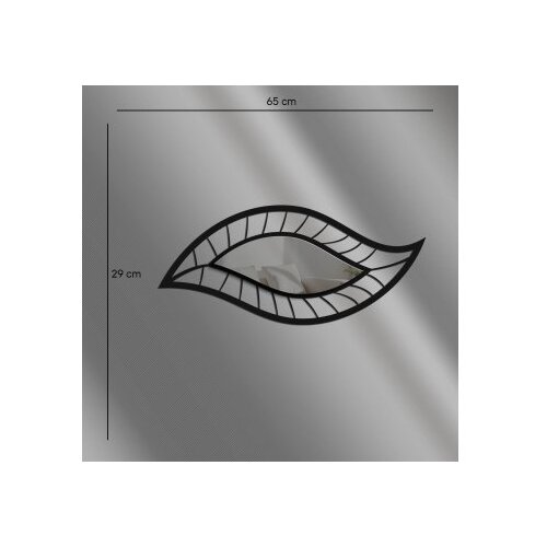 Wallxpert Ogledalo Ozgl513, 65x29 cm, Sivo Slike