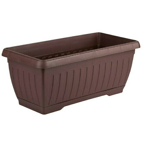 Plastična žardinjera Jadran (Vanjska dimenzija (D x Š x V): 40 x 20 x 17 cm, Plastika, Smeđe boje) Cijene
