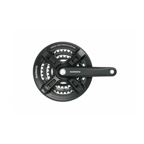 Shimano POGON ALTUS FC-M311-L 48X38X28T 7/8 BRZINA 175MM SQUARE CRNI SA ZA&amp;Scaron;TITOM OD LANCA Slike