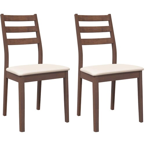 Maison Chic Jedilni stoli - Vzorci stoli z blazinami 2 kosa Brown Solid Wood Rubber A1483, (22031322) Cene
