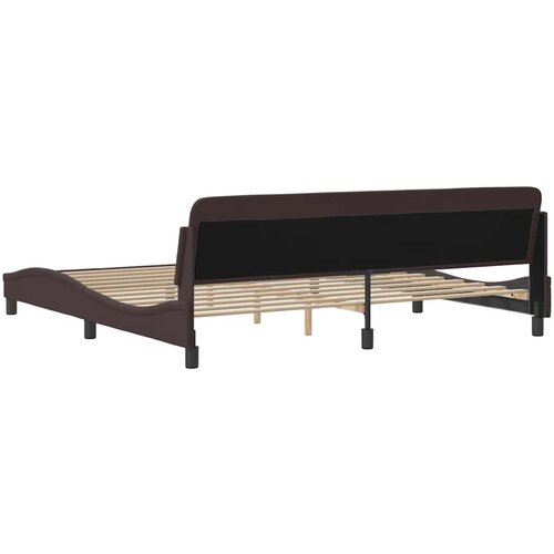  Okvir za krevet Dover tamnosmeđi 200x200 cm od tkanine Slike