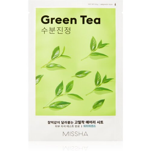 MISSHA Airy Fit Green Tea pomirjevalna tekstilna maska z vlažilnim učinkom 19 g Cene