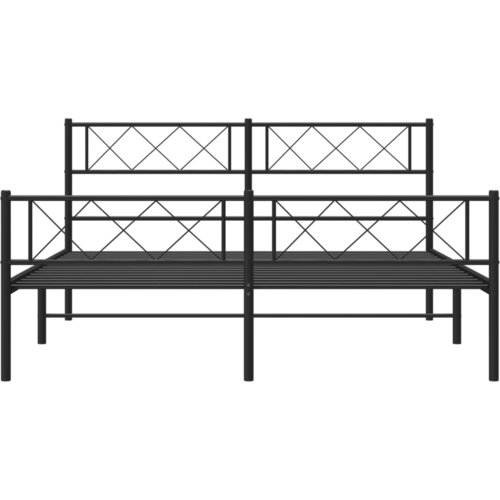  okvir kreveta uzglavlje i podnožje crni 140x190 cm Slike