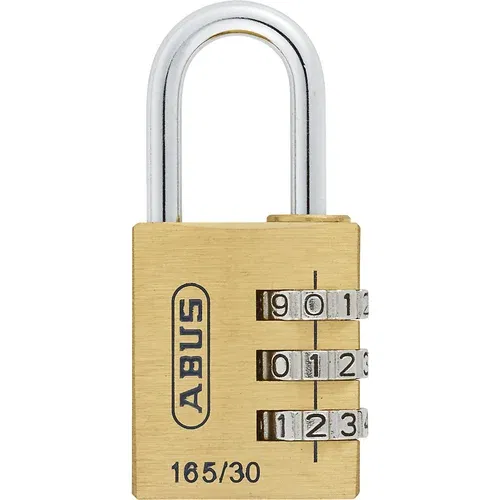 Abus Ključavnica na šifro, ključavnica obešanka 165/30, DE 6 kosov, medenina