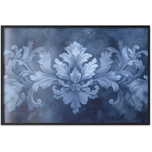  Plakat - Blue Ornament in Cool Shades 42x29.7 Crni okvir Slike