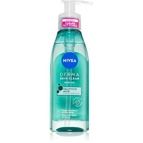Nivea Derma Skin Clear Wash Gel gel za či&amp;scaron;ćenje problematične kože 150 ml za ženske Slike