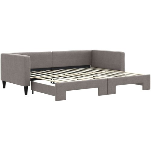 vidaXL Izvlečna dnevna postelja taupe 90x200 cm blago, (20787881) Cene