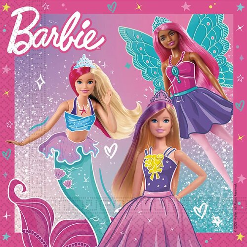 Procos Barbie papirnati set &ndash; 2-slojni, 33x33 cm, 20 komada Cijene