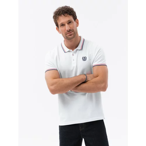 Ombre Men's polo shirt with contrast trim
