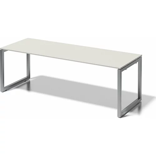 BISLEY Pisalna miza CITO, O-ogrodje, VxŠxG 740 x 2200 x 800 mm, srebrno ogrodje, sivo bela plošča
