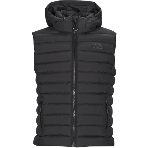 Superdry HOODED FUJI SPORT PADDED GILET Crna