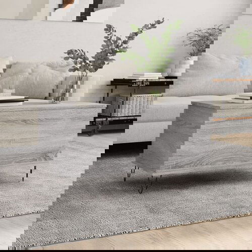 VidaXL Klubska mizica siva sonoma 90x44,5x45 cm inženirski les Slike