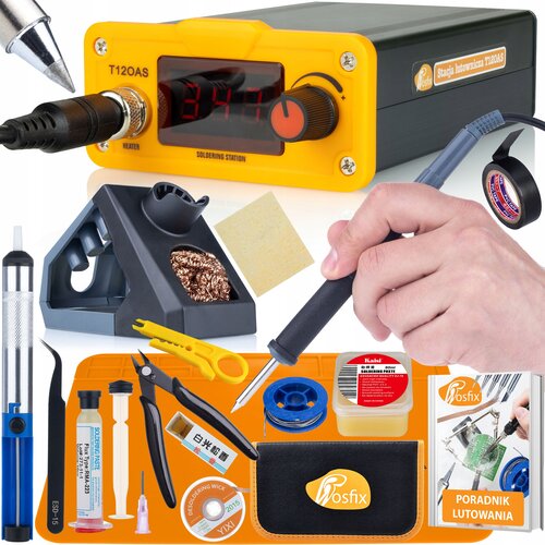 Rosfix Set Orange Akbash T12 – Spajkalna Postaja T12 LCD, 75W | 200–450°C, Hitro Segrevanje, Organizator, (5000356466) Cene