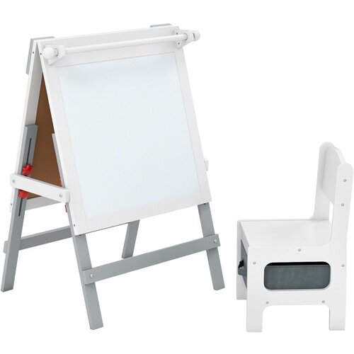 Costway Otro&scaron;ko slikarsko stojalo s stolom Risalna tabla za otroke, (5000489909) Cene