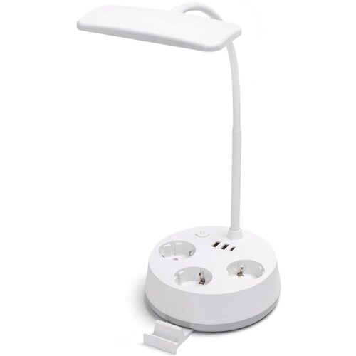 Aigostar LED prigu&amp;scaron;iva stolna lampa sa utičnicama i USB portom LED/4,6W/230V bela Slike