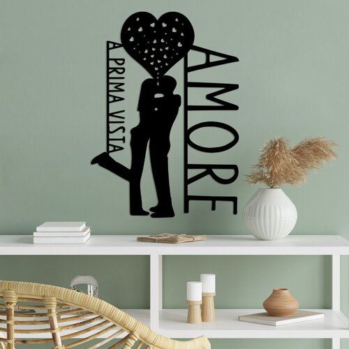 Wallity zidna dekoracija amore prima vista 3, 40 x 56 cm, crna Cene