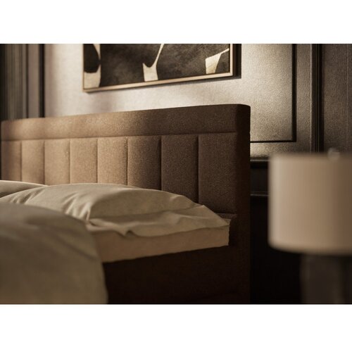 Maison de R&amp;ecirc;ve Rjava boxspring postelja s prostorom za shranjevanje 160x200 cm Caya &amp;ndash; Slike