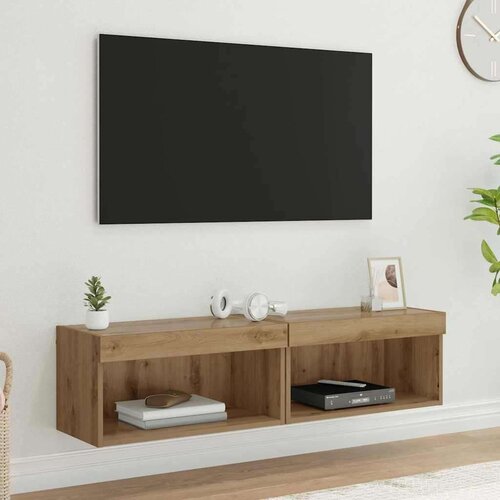 vidaXL TV omarice 2 pcs Umetni hrast 60 x 30 x 30 cm Konstruiran les Cene
