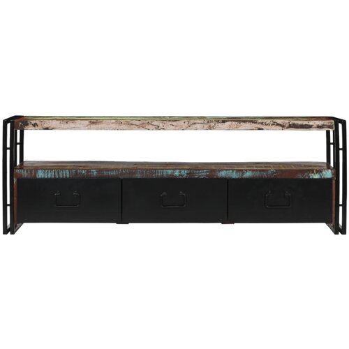 Maison Chic TV omarica - TV stojalo - Televizijska omarica iz trdnega predelanega lesa 120x30x40 cm, (21699789) Slike
