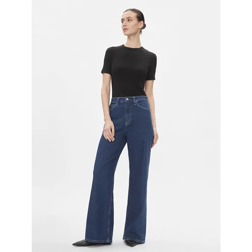Calvin Klein Jeans hlače High Rise Wide - Mid Blue K20K206304 Modra Slim Fit