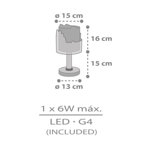 Dalber 76301 - LED dečija lampica SNOOPY 1xG4/4W/230V bela/crvena Slike